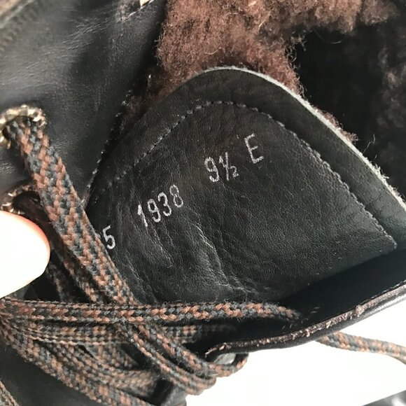 Anfibio De Luca Waterproof Leather Shearling Winter Boots Size 9.5 - Picture 9 of 10